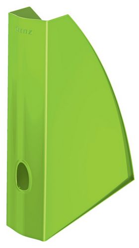 Лоток для бумаг вертикальный Leitz WOW пластиковый, зеленый металлик - №2