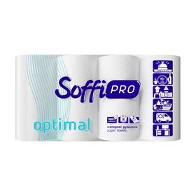 Полотенце целлюлозное SoffiPRO Диво, 2 слоя, 8 рулонов, белое