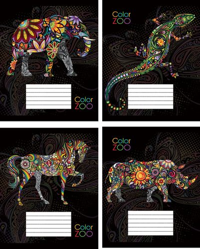 Тетрадь Мечты сбываются Цветной зоопарк А5, 48 листов, линия - №1