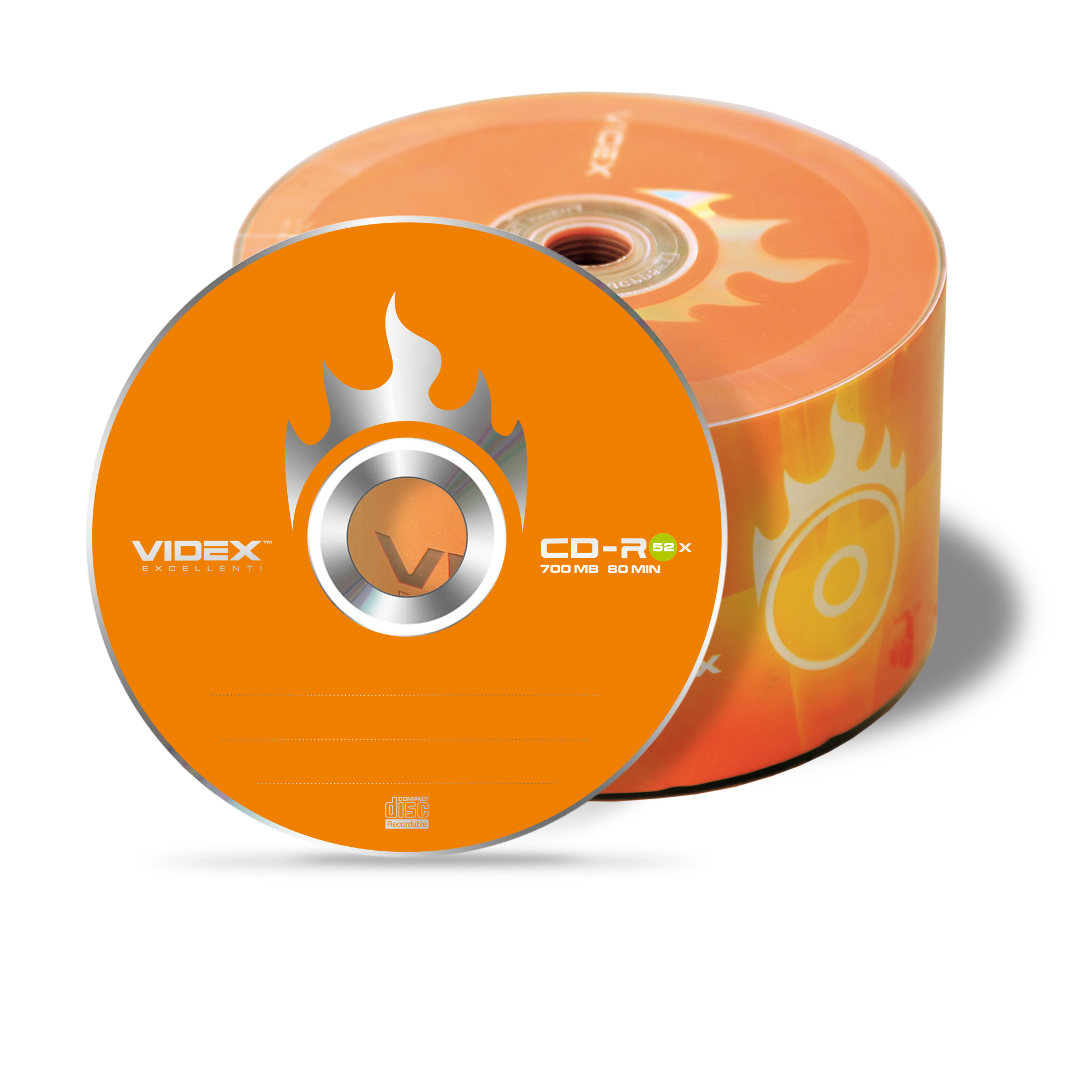 Диск CD-R 700 Mb, 52x, Bulk 50 pcs, VIDEX