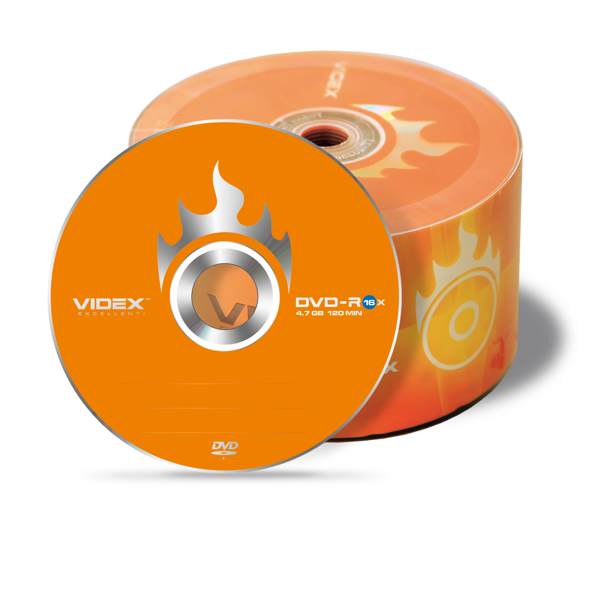 Диск DVD-R, 4.7 Gb, 16x, Bulk 50 pcs, VIDEX