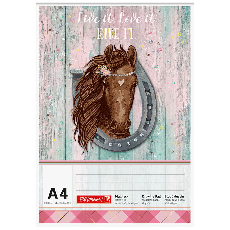 Альбом для рисования Brunnen Ponylove А4, 100 листов - №1