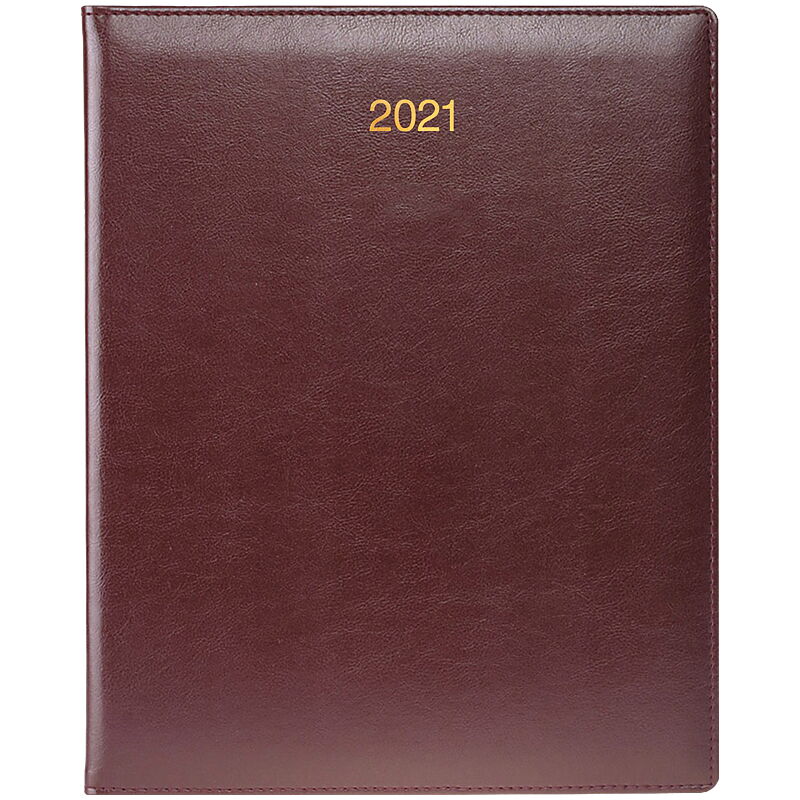 Еженедельник датированный 2021 Brunnen  Бюро Soft, бордовый - №1
