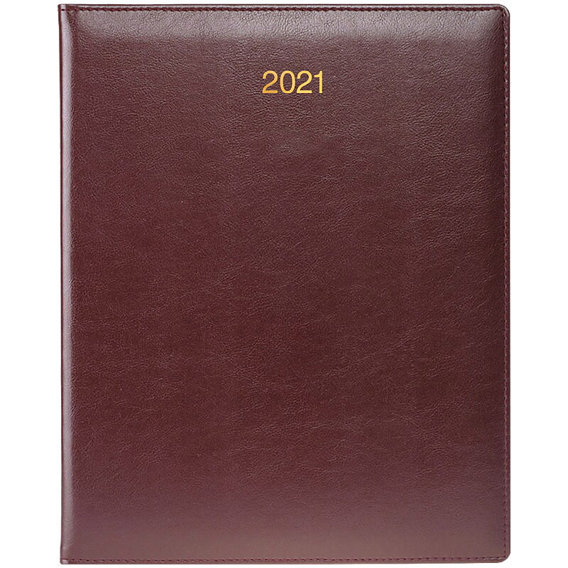 Еженедельник датированный 2021 Brunnen  Бюро Soft, бордовый - №1
