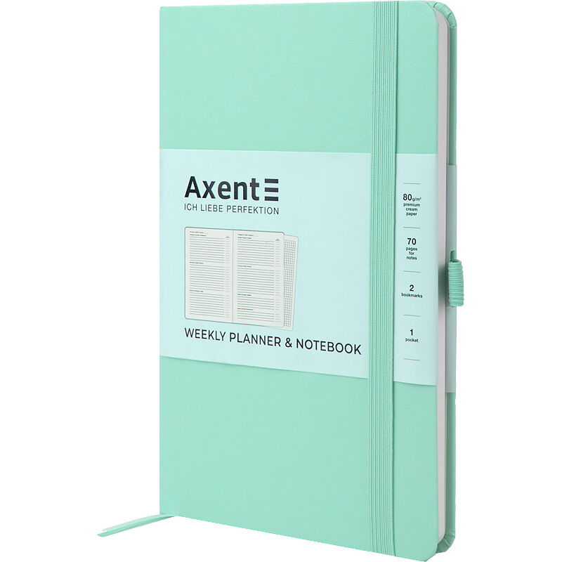 Еженедельник недатированный  Axent  Partner Strong А5,  мятный - №2
