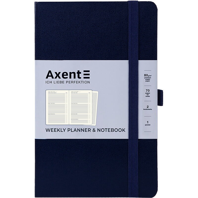 Еженедельник недатированный  Axent  Partner Strong А5, синий - №1