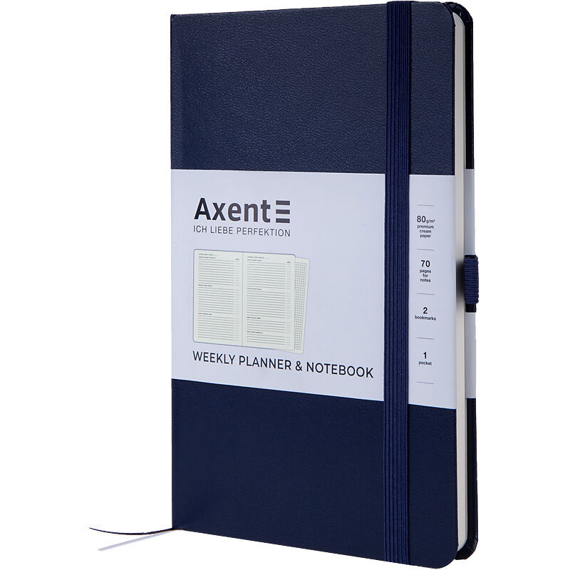 Еженедельник недатированный  Axent  Partner Strong А5, синий - №2