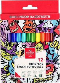Фломастери Koh-i-Noor Teenage, 12 кольорів