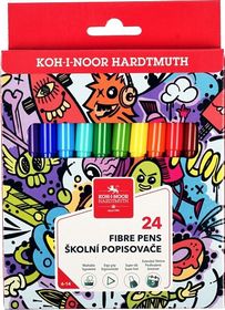 Фломастери Koh-i-Noor Teenage, 24 кольору