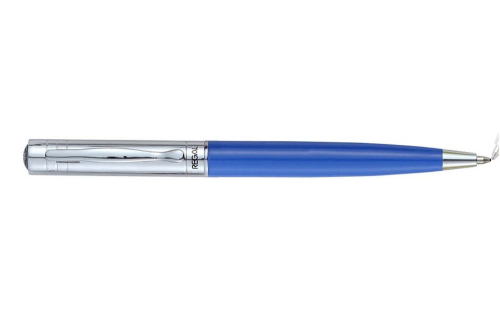 Ручка кулькова автоматична REGAL в пластиковому футлярі 1 мм, синій