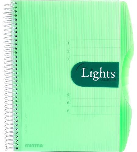 Блокнот MINTRA Lights A6, 150 листов, линия, зеленый - №1
