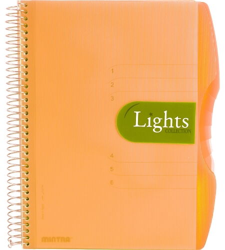 Блокнот MINTRA Lights A6, 150 листов, линия, оранжевый - №1