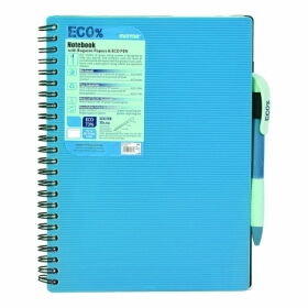 Блокнот MINTRA Eco Pen A5, 80 листов, клетка, синий
