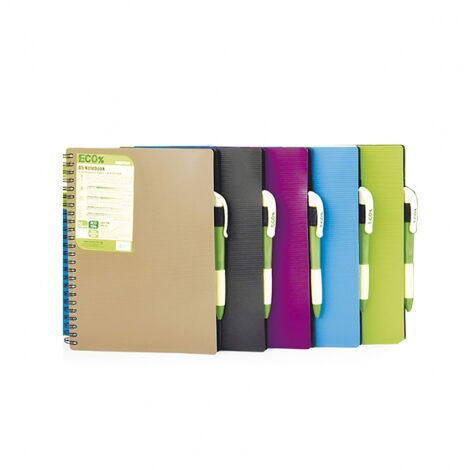Блокнот MINTRA Eco Pen A5, 80 листов, линия, фиолетовый - №2