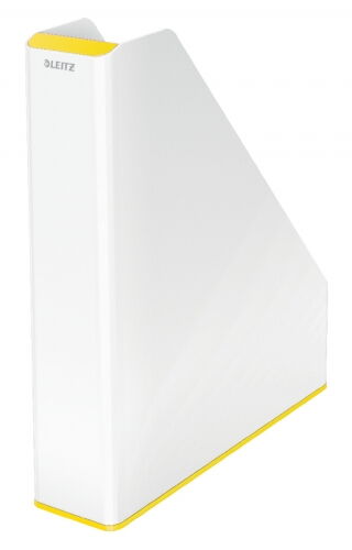 Лоток для бумаг вертикальный Leitz WOW Duo Colour пластиковый, желтый - №2