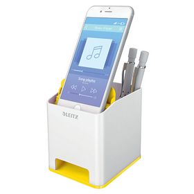 Підставка для ручок і смартфона з функцією посилення звуку Leitz WOW, жовта