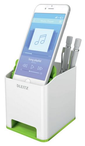 Подставка для ручек и смартфона с функцией усиления звука Leitz WOW, зеленая - №1