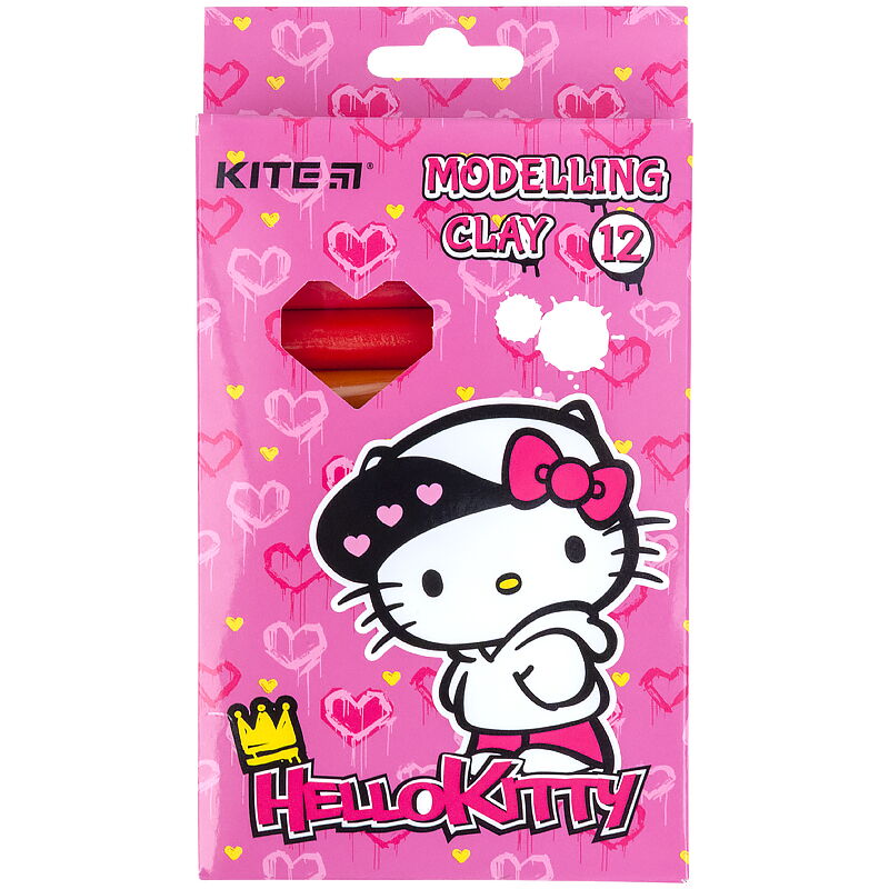 Пластилін восковий KITE Hello Kitty, 12 кольорів, 200 г