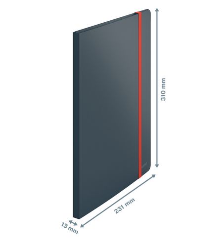 Папка с 20 файлами на резинке Leitz Cosy А4, серая - №3