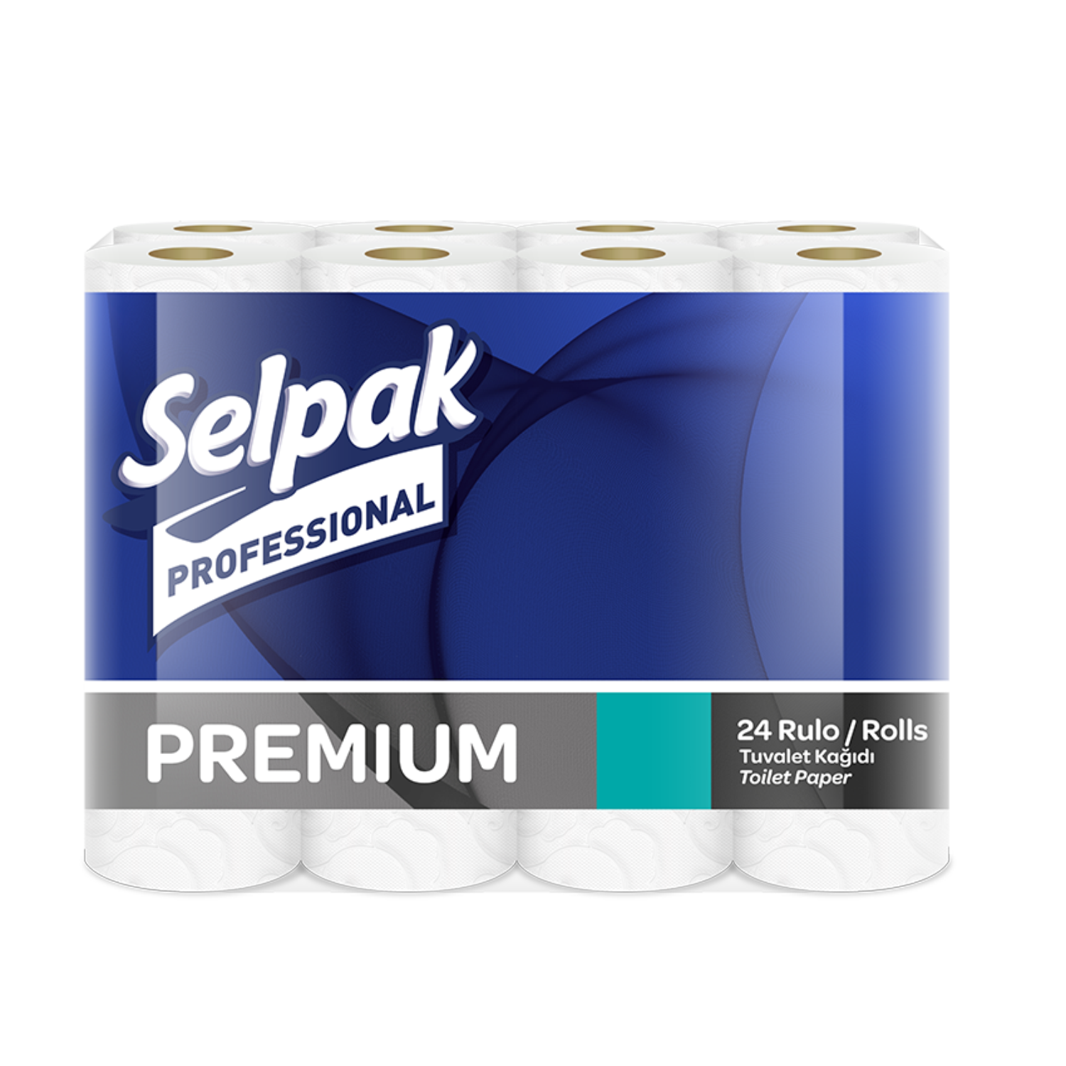 Бумага туалетная целлюлозная листовая Selpak PRO Premium, 3 слоя, 24 рулона, белая - №1