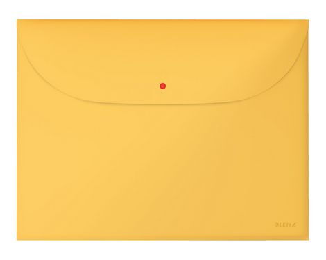 Папка-конверт на кнопке Leitz Cosy А4, 2 отделения, 200 мкм, желтая, 3 шт - №1