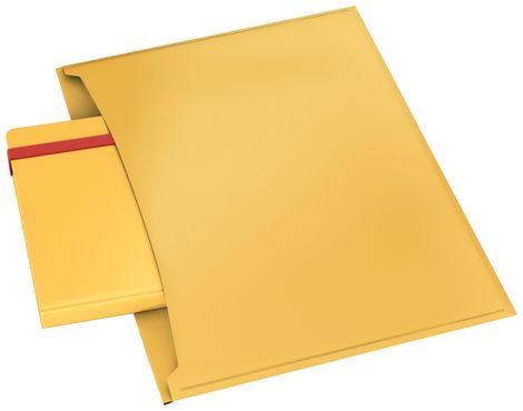 Папка-конверт на кнопке Leitz Cosy А4, 2 отделения, 200 мкм, желтая, 3 шт - №4