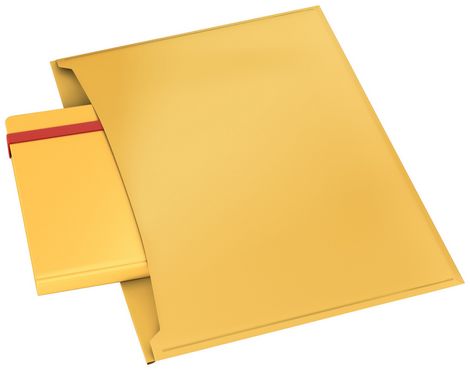 Папка-конверт на кнопке Leitz Cosy А4, 2 отделения, 200 мкм, желтая, 3 шт - №4
