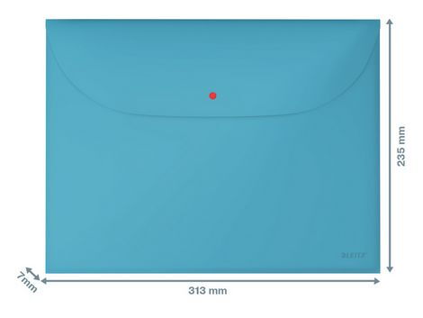Папка-конверт на кнопке Leitz Cosy А4, 2 отделения, 200 мкм, синяя, 3 шт - №2