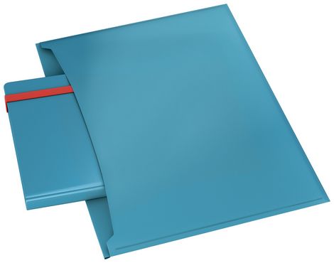 Папка-конверт на кнопке Leitz Cosy А4, 2 отделения, 200 мкм, синяя, 3 шт - №4