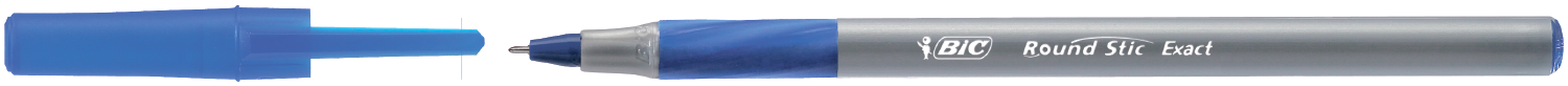 Набор ручек шариковых BIC Round Stic Exact 0.4 мм, синий, 4 шт - №2