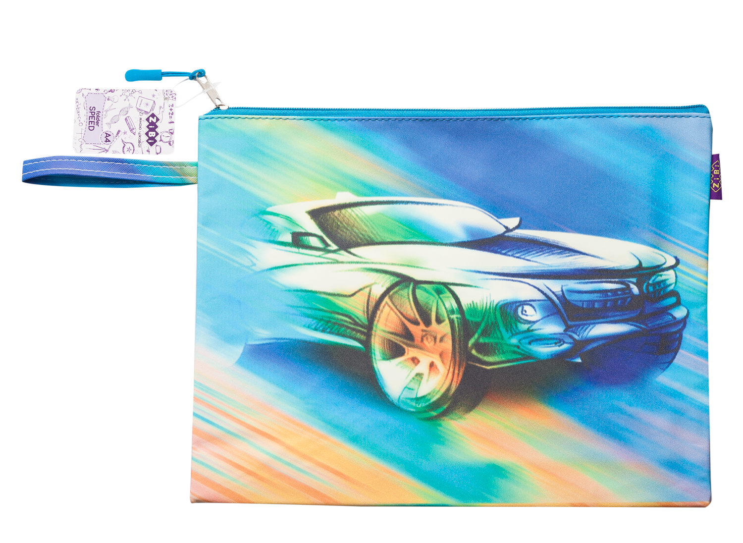 Папка на блискавці ZiBi SPEED А4, мультиколор