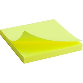 Блок бумаги для заметок Axent 75x75 мм, склеенный, неоновый желтый