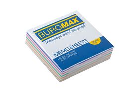 Блок бумаги для заметок Buromax Зебра 80х80х20 мм, склеенный