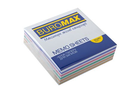 Блок бумаги для заметок Buromax Зебра 90х90х30 мм, склеенный - №1