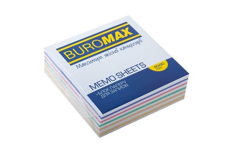 Блок бумаги для заметок Buromax Зебра 90х90х30 мм, не склеенный - №1