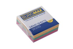 Блок бумаги для заметок Buromax Декор 80х80х30 мм, не склеенный