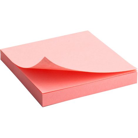 Блок бумаги для заметок Axent 75x75 мм, склеенный, пастельный розовый - №1