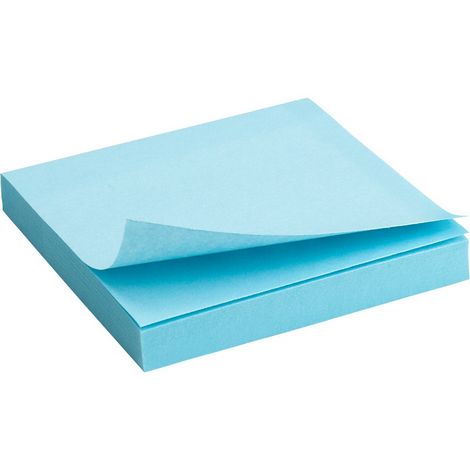 Блок бумаги для заметок Axent 75x75 мм, склеенный, пастельный синий - №1