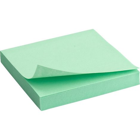 Блок бумаги для заметок Axent 75x75 мм, склеенный, пастельный зеленый - №1
