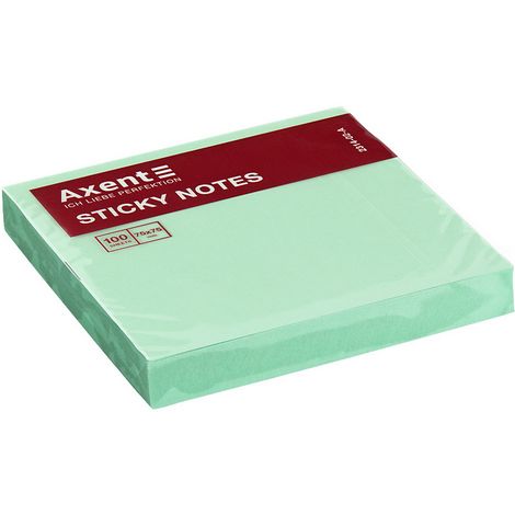Блок бумаги для заметок Axent 75x75 мм, склеенный, пастельный зеленый - №2