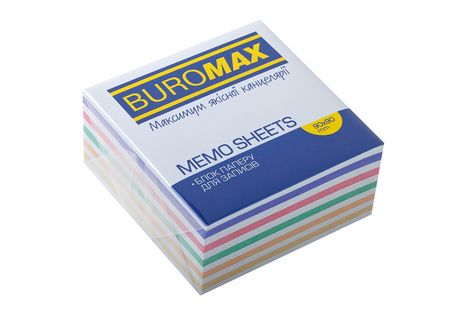 Блок бумаги для заметок Buromax Зебра 90х90х40 мм, не склеенный - №1