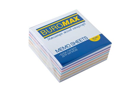 Блок бумаги для заметок Buromax Зебра 80х80х30 мм, не склеенный - №1