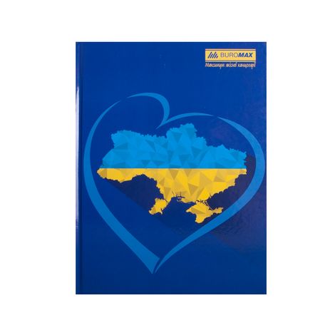 Книга канцелярская Buromax UKRAINE А4, 192 листа, клетка, ассорти - №3