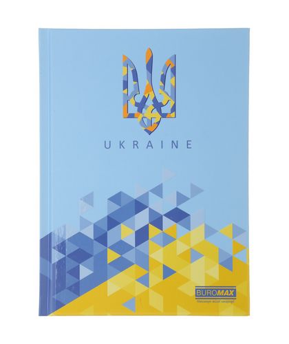 Блокнот Buromax UKRAINE А5, 96 листов, клетка, голубой - №1