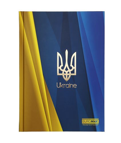 Блокнот деловой Buromax UKRAINE А5, 96 листов, клетка, синий електрик - №1