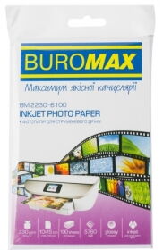 Фотопапір глянцевий 10х15см, 230 г/м2, 100л.