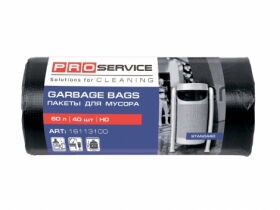 Пакеты для мусора PRO SERVICE Standard 60 л, 40 шт, черные