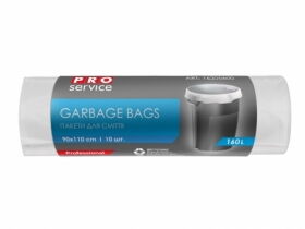Пакети для сміття PRO SERVICE Standard 160 л, 10 шт, білі