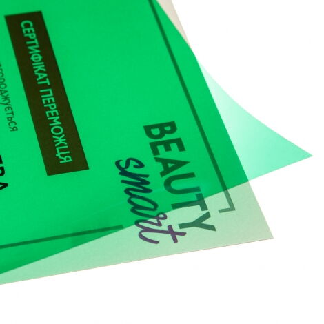 Обложки А4 пластиковые прозрачные Binditek 180 мкм, зеленые, 100 шт - №2