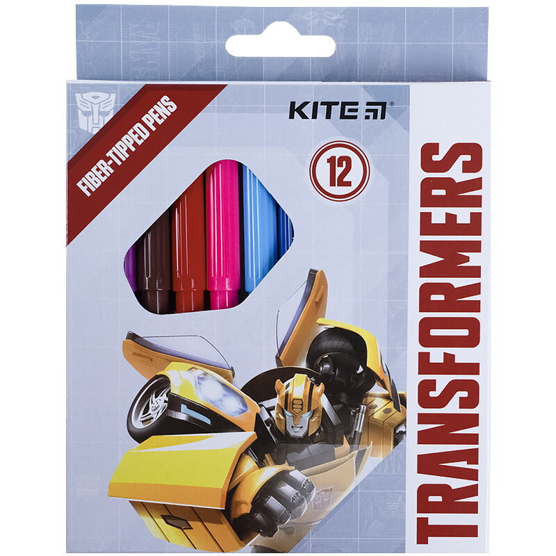 Фломастеры Kite Transformers, 12 цветов